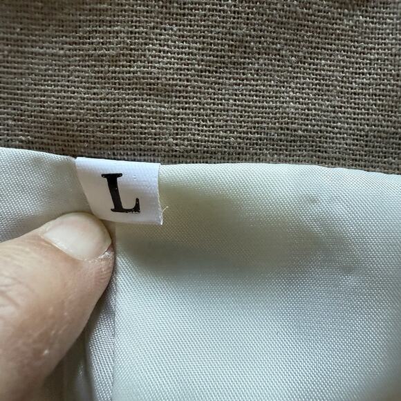 Women’s Suit Vest Waistcoat Classic Tan Beige Old Money Minimalist Sleeveless L - Picture 3 of 7